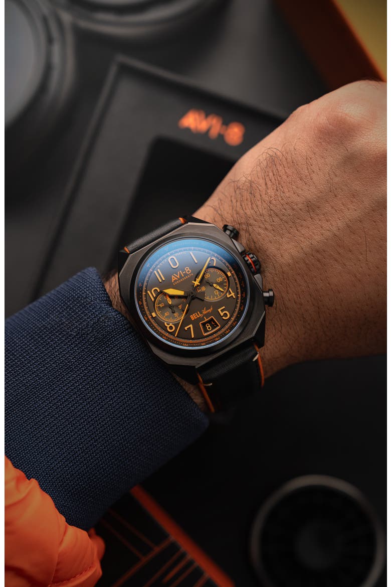 Bell X-1 Machbuster Chronograph Watch, 41mm, Alternate, color, BLACK