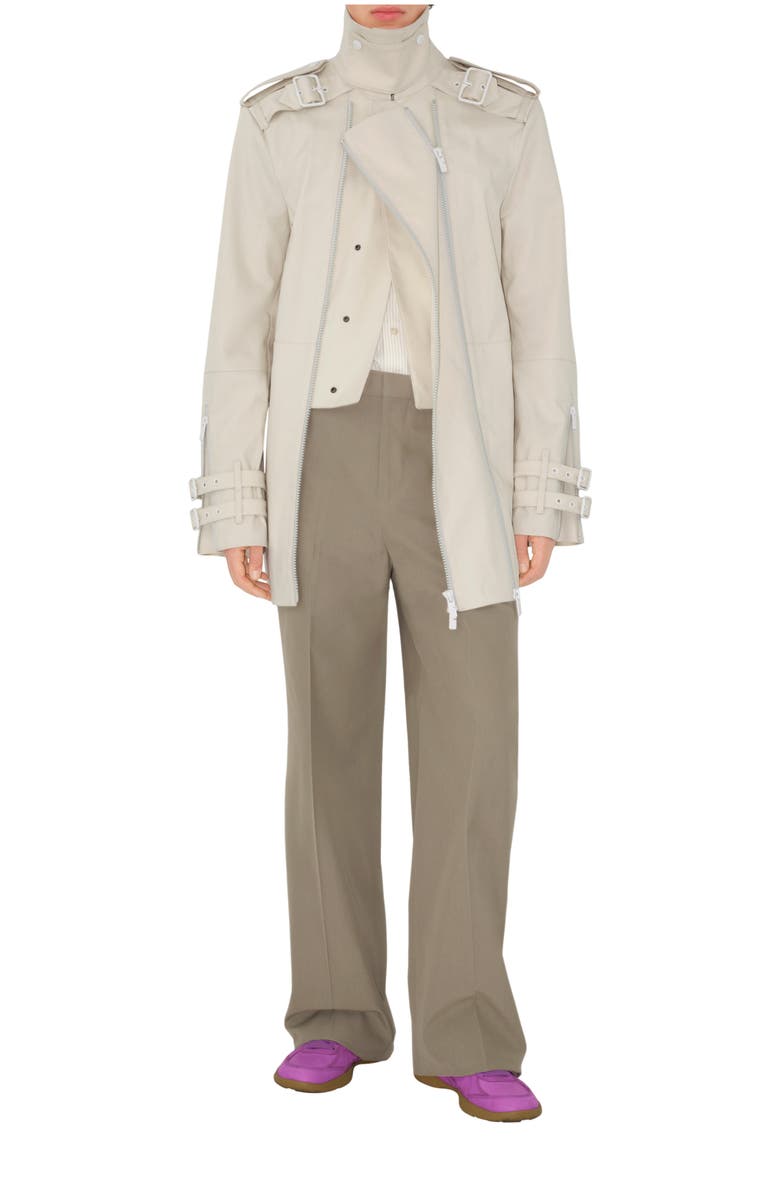 Burberry Bonded Cotton Trench Jacket, Main, color, Sail