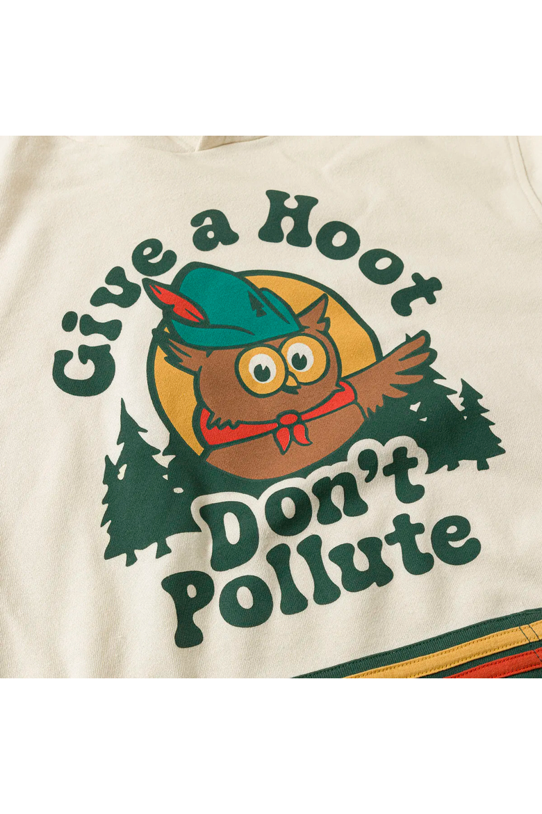 Give a Hoot Don't Pollute Hoodie by Dapper Ink, LLC, Main, color, Multi