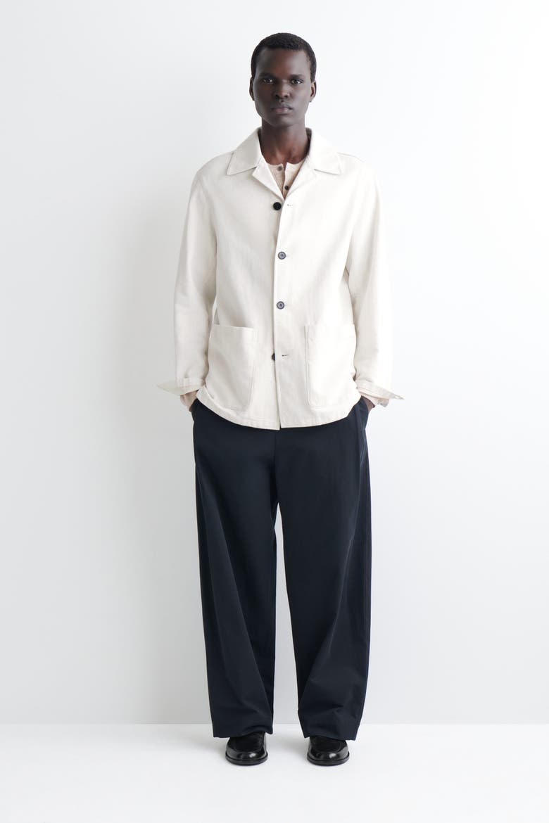 Denim Overshirt, Alternate, color, OFF-WHITE