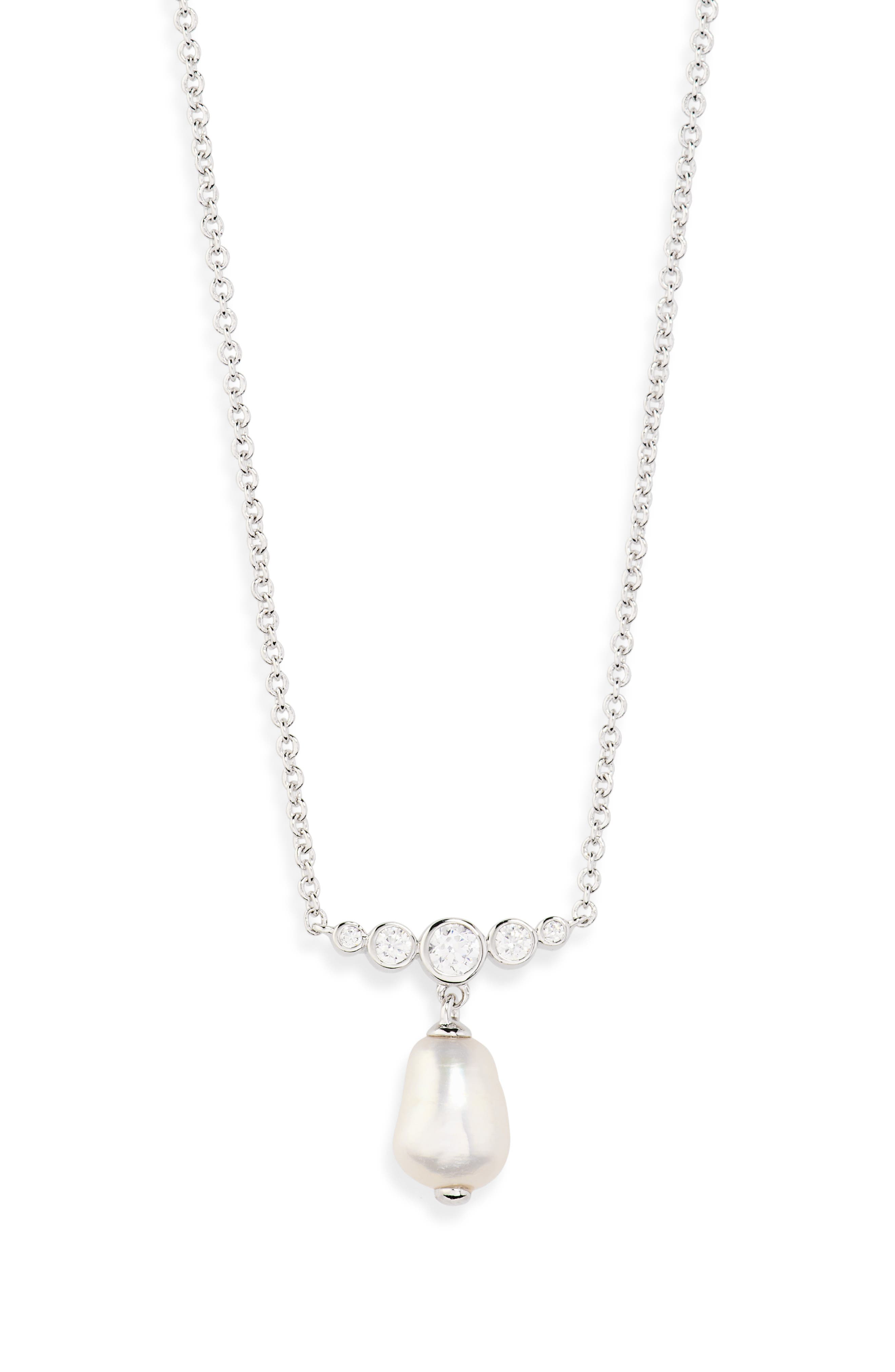 Nadri Siren Pearl Drop Necklace