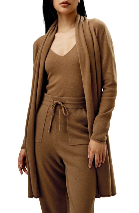 Elegant Pile Collar Open Cardigan for Women