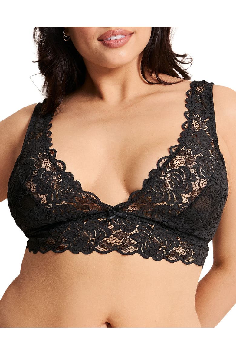Livi Unlined Bralette Bra, Main, color, Black