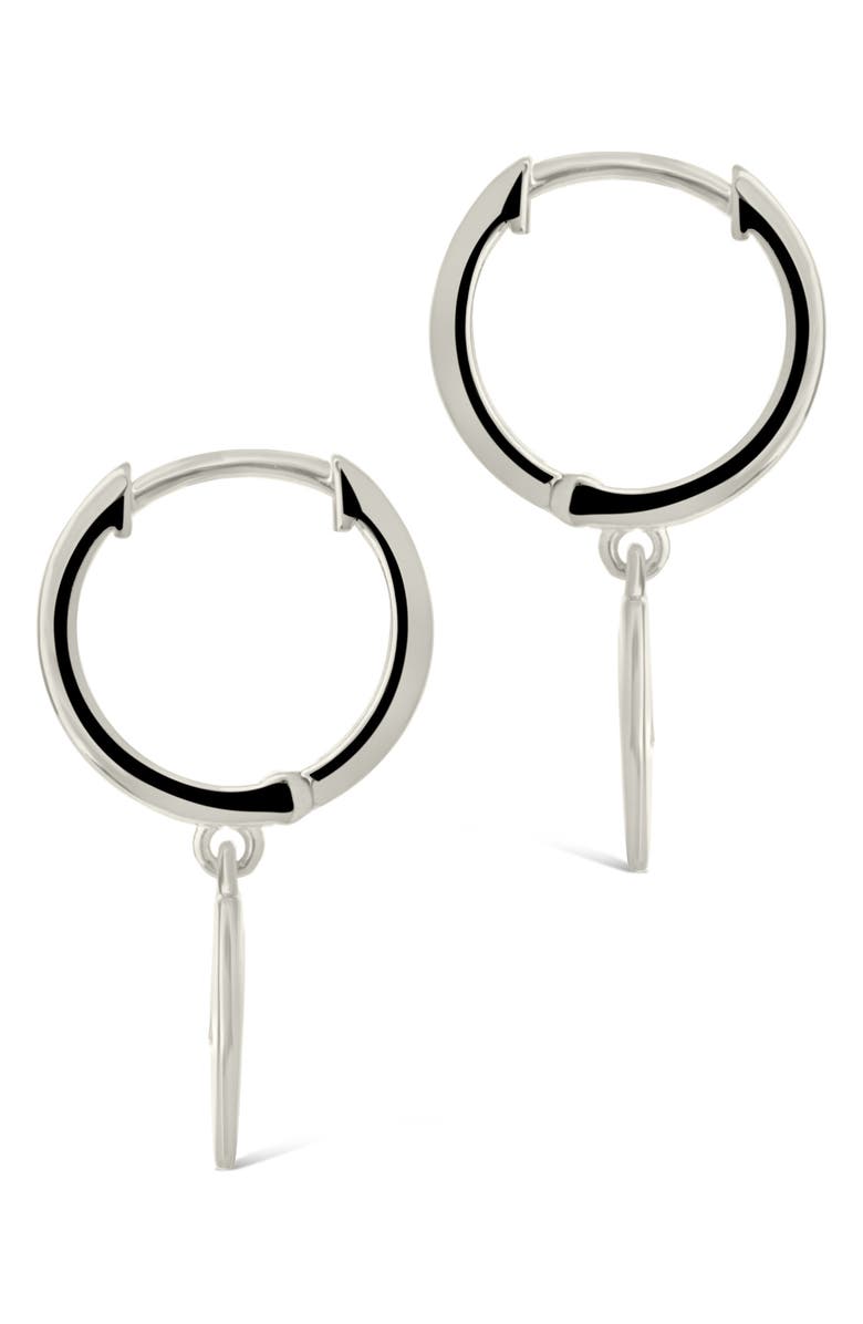 Sterling Forever Vivienne CZ Heart Drop Earrings, Alternate, color, Silver