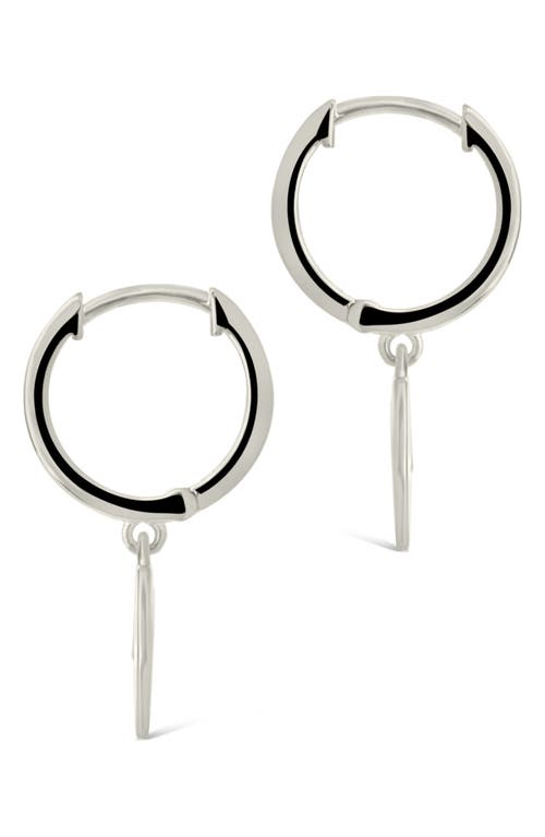 Sterling Forever Vivienne Cz Heart Drop Earrings In Silver