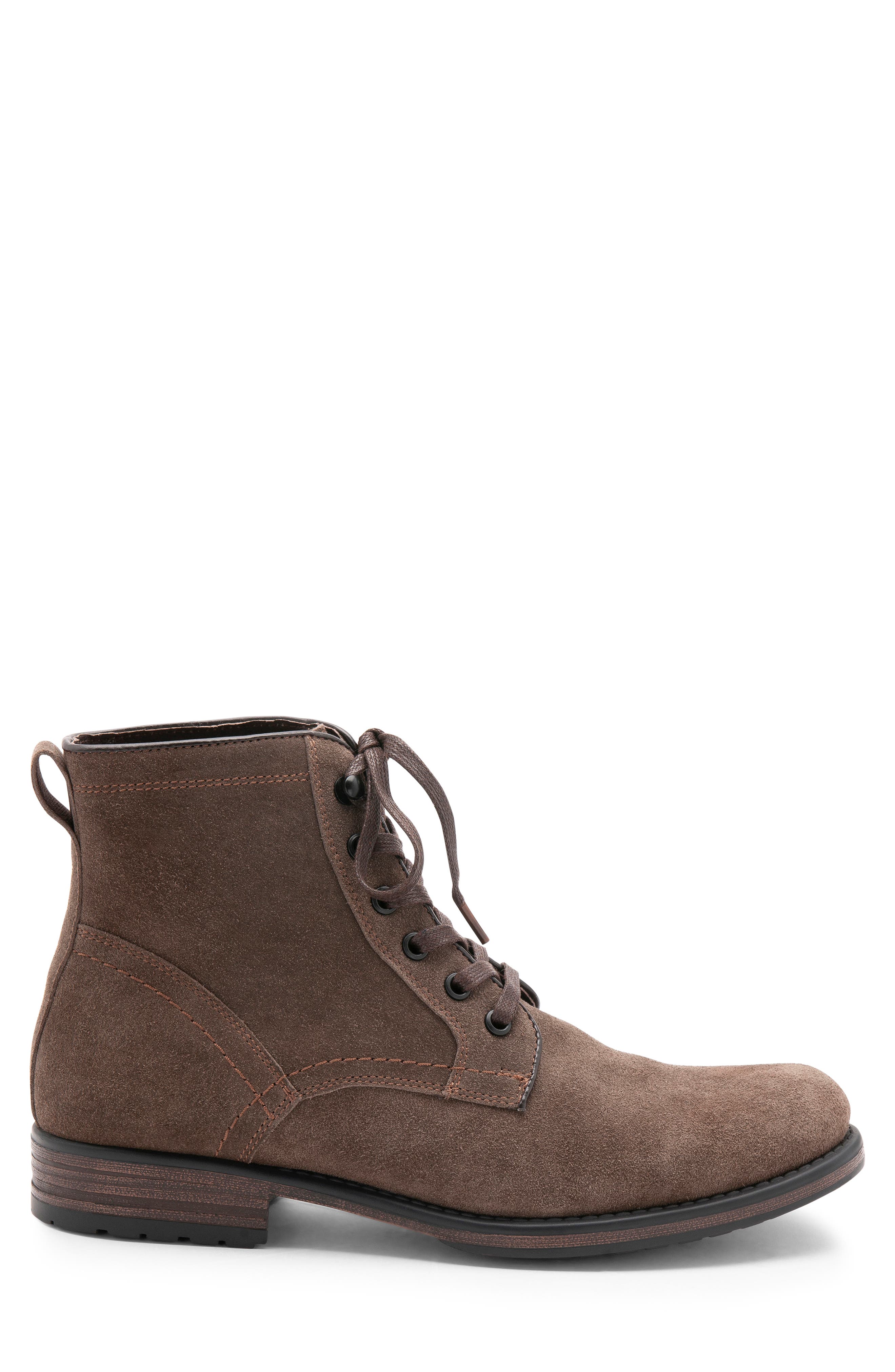 Peter Waterproof Plain Toe Boot, Alternate, color, BROWN SUEDE