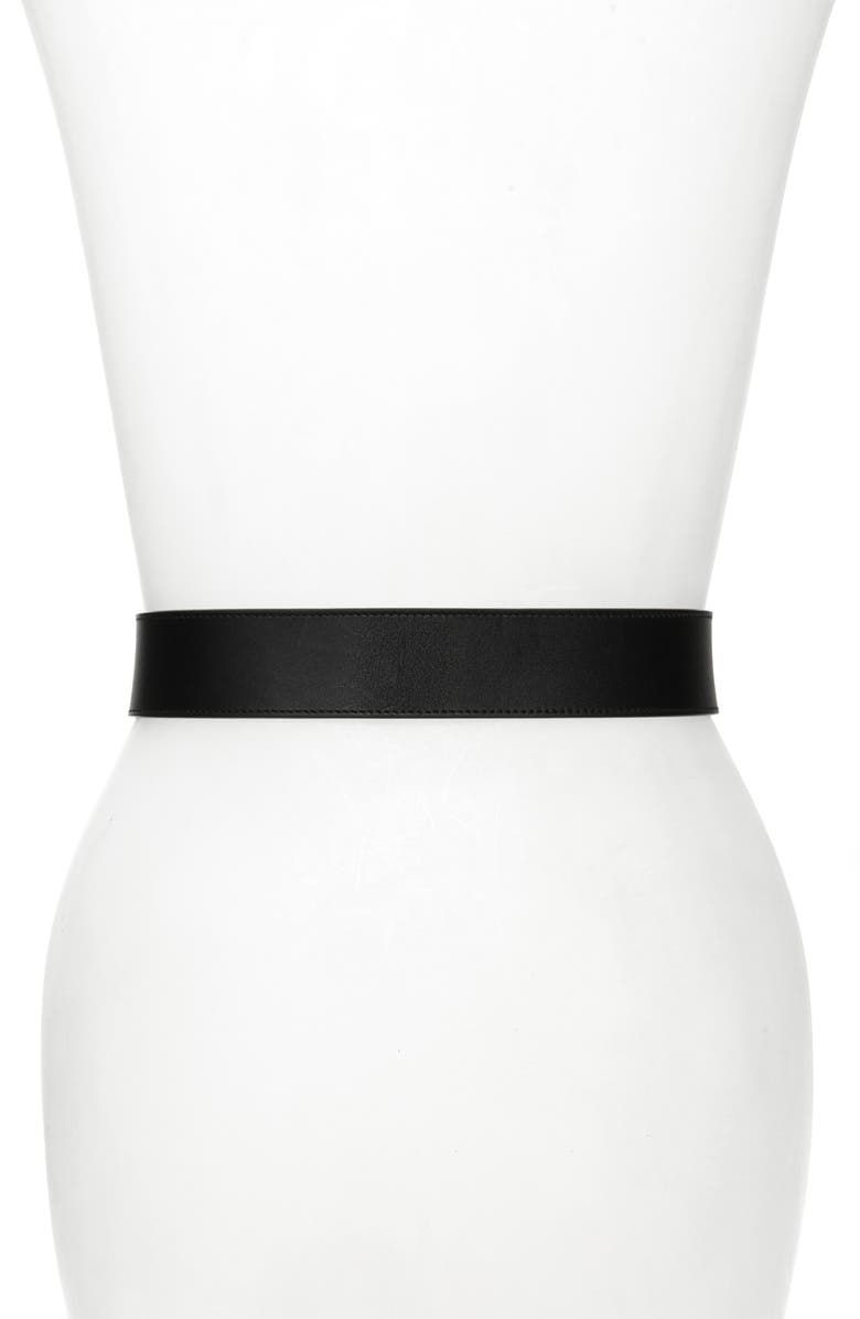 Gucci GG Logo Leather Belt, Alternate, color,