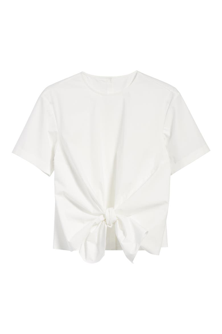 Tie Front Blouse, Alternate, color, WHITE