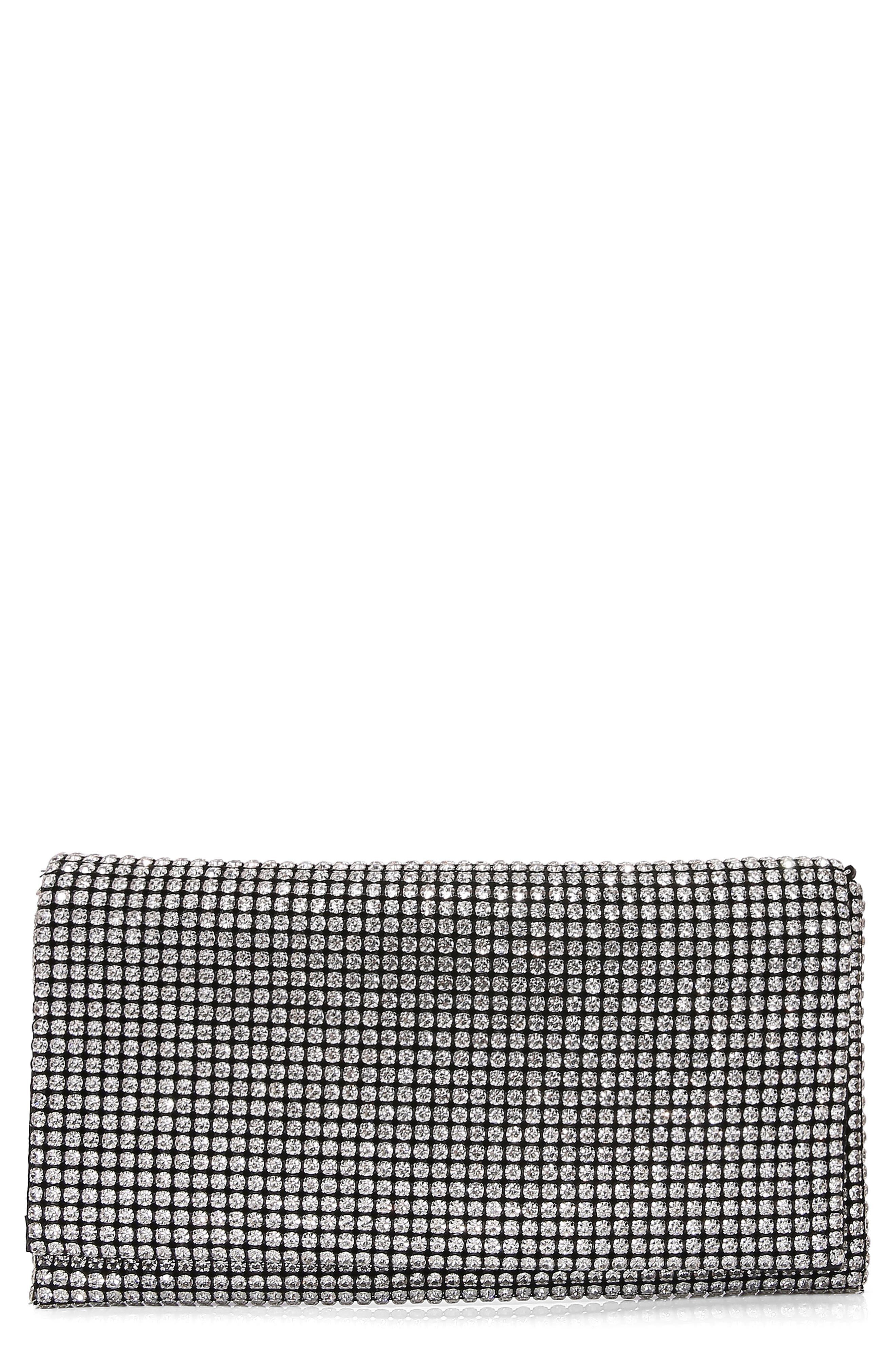 BERNESS Large Rhinestone Embellished Clutch