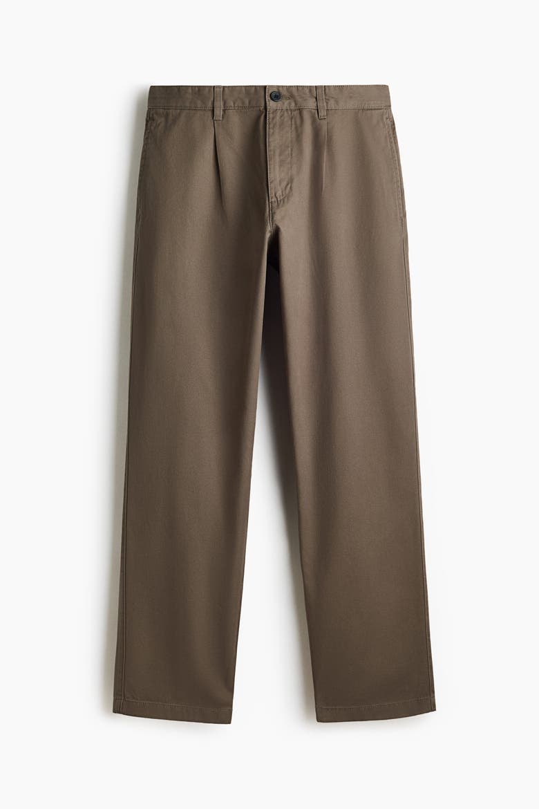 Relaxed Fit Cotton Twill Chinos, Main, color, Dark khaki green