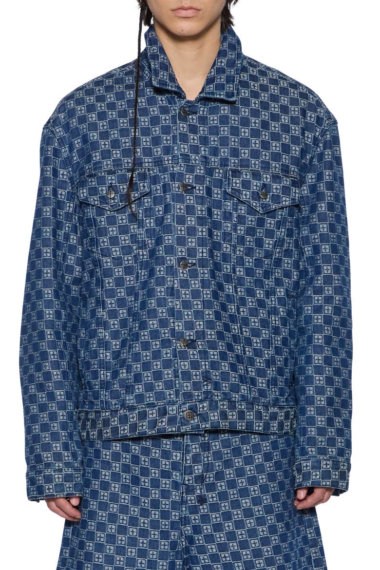 Oh G Klassic Denim Trucker Jacket, Main, color, DENIM