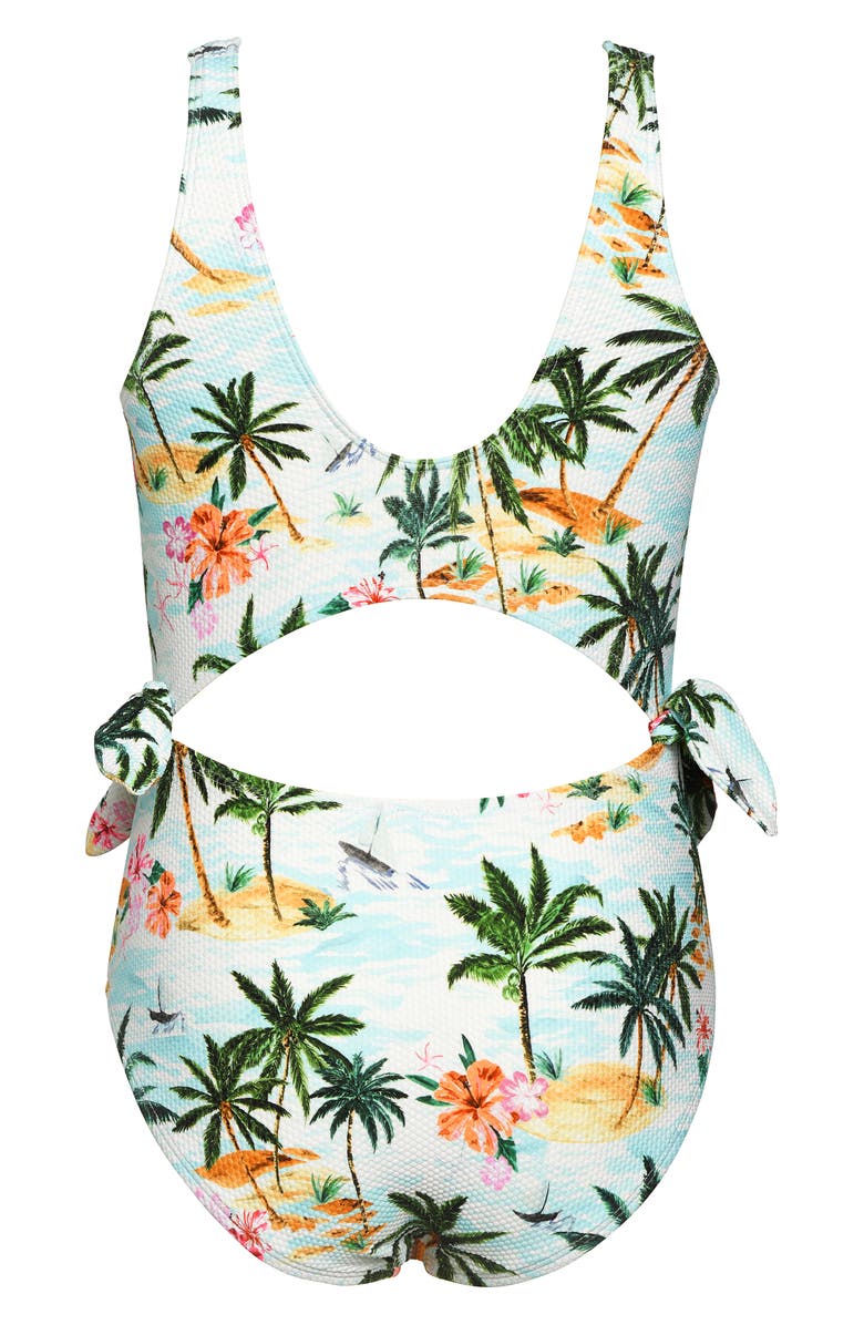 Hobie Kids' Destination Cutout One-Piece Swimsuit, Alternate, color,