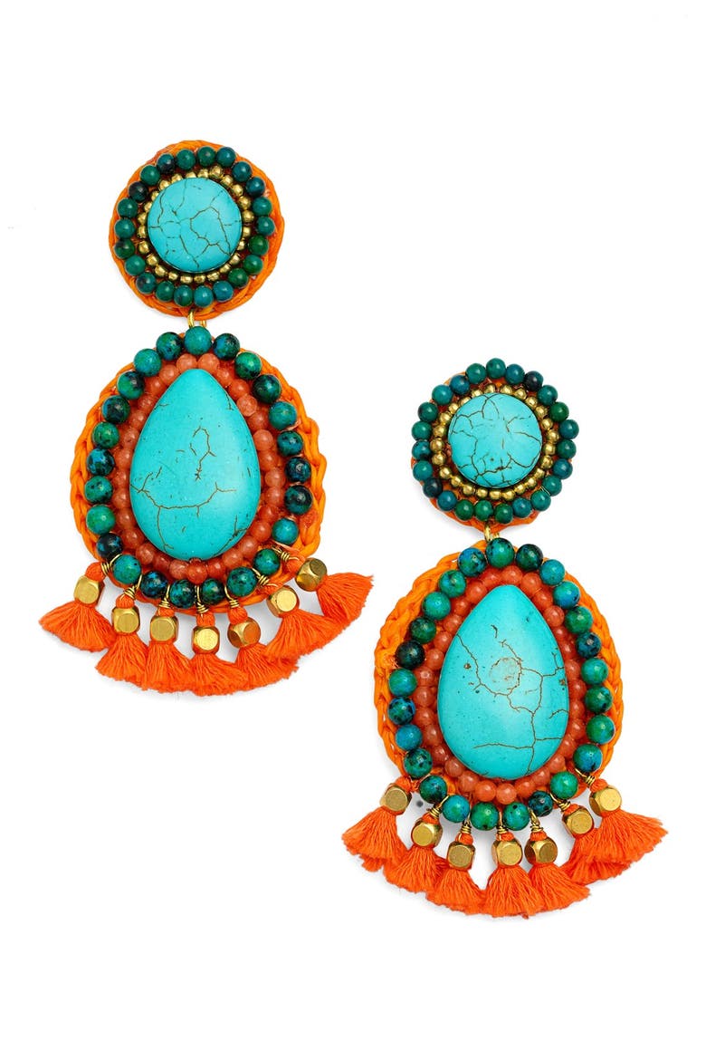 Tassel Earrings, Main, color, MULTI