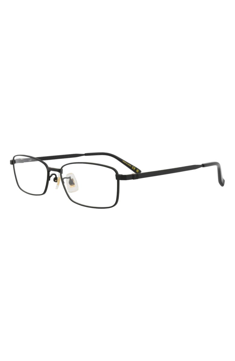 Dunhill 56mm Rectangular Optical Glasses, Alternate, color, Black Black Transparent