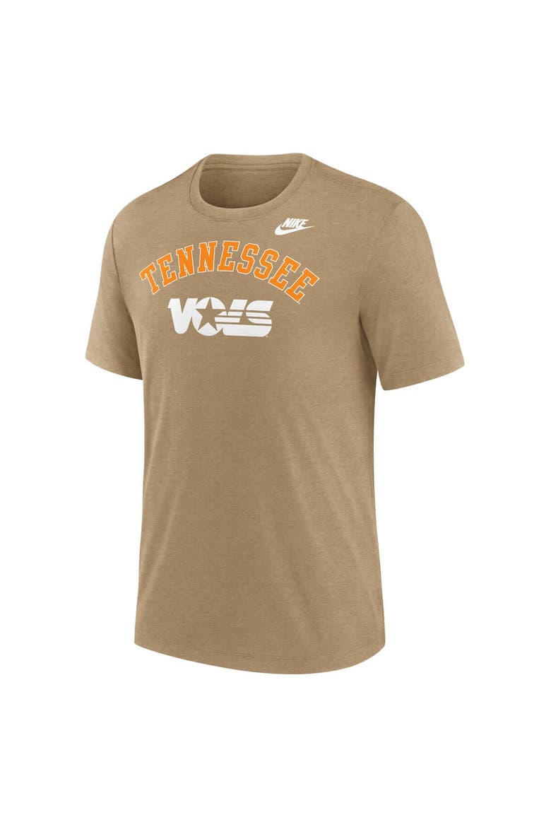 Men's Nike Heather Light Brown Tennessee Volunteers Legacy Arch Tri-Blend T-Shirt, Alternate, color, Light Brown