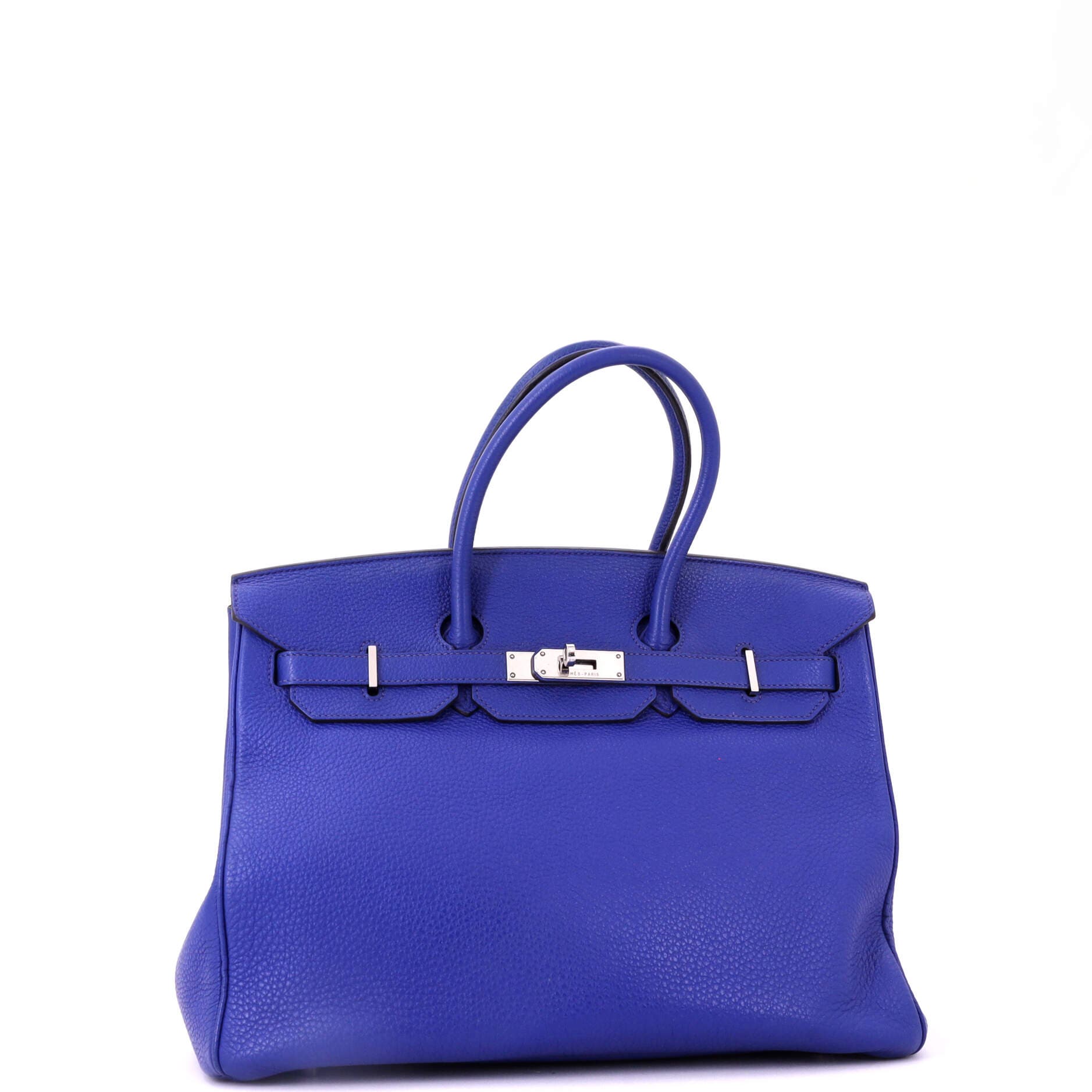 Pre-Owned Hermes Birkin Handbag Blue Togo with Palladium Hardware 35, Alternate, color, 