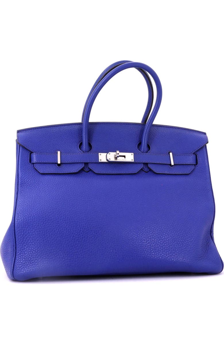 Pre-Owned Hermes Birkin Handbag Blue Togo with Palladium Hardware 35, Alternate, color, Bleu Electrique