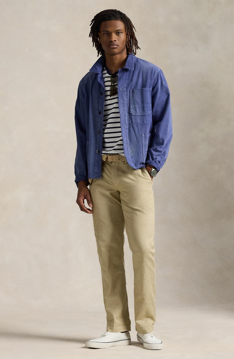 Polo Ralph Lauren Straight Fit Linen & Cotton Pants, Alternate, color, Coastal Beige