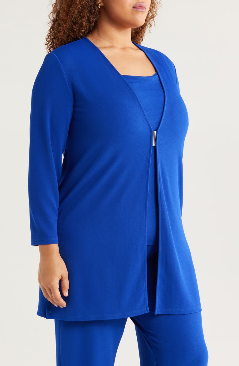 Anne Klein Front Clasp Textured Cardigan, Alternate, color, 