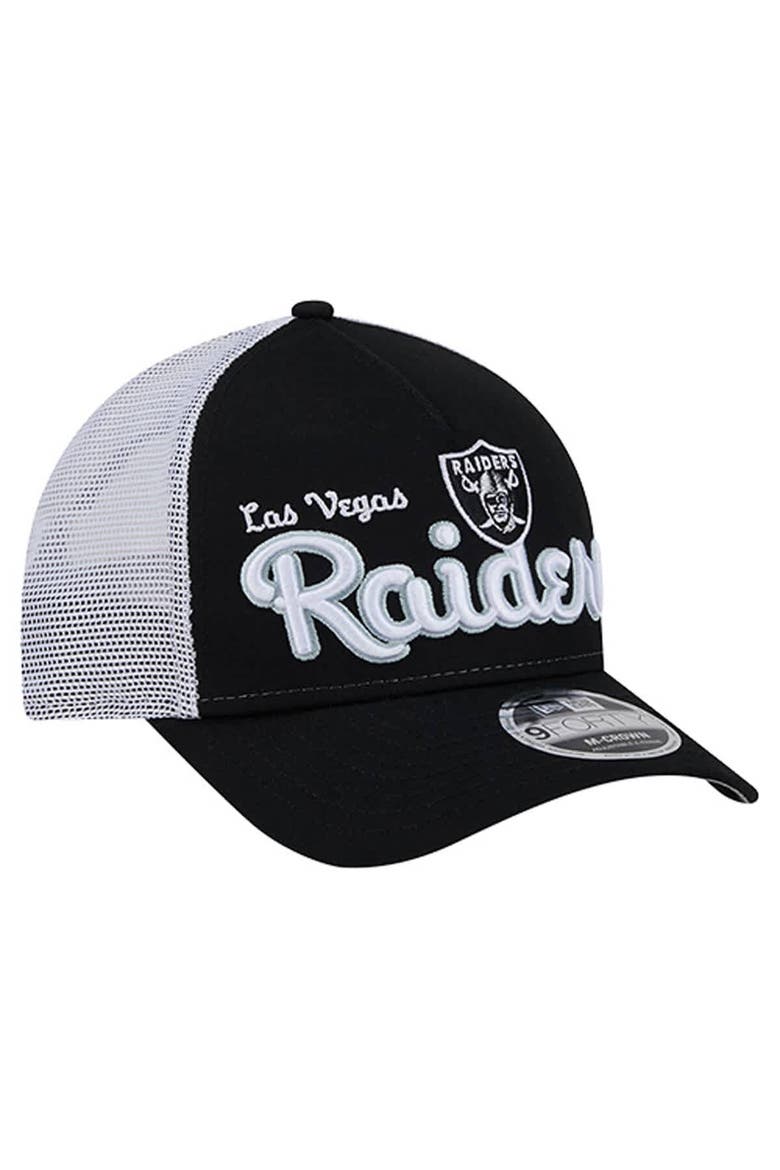 Men's New Era  Black Las Vegas Raiders Side Lines 9FORTY Adjustable Hat, Alternate, color, Black