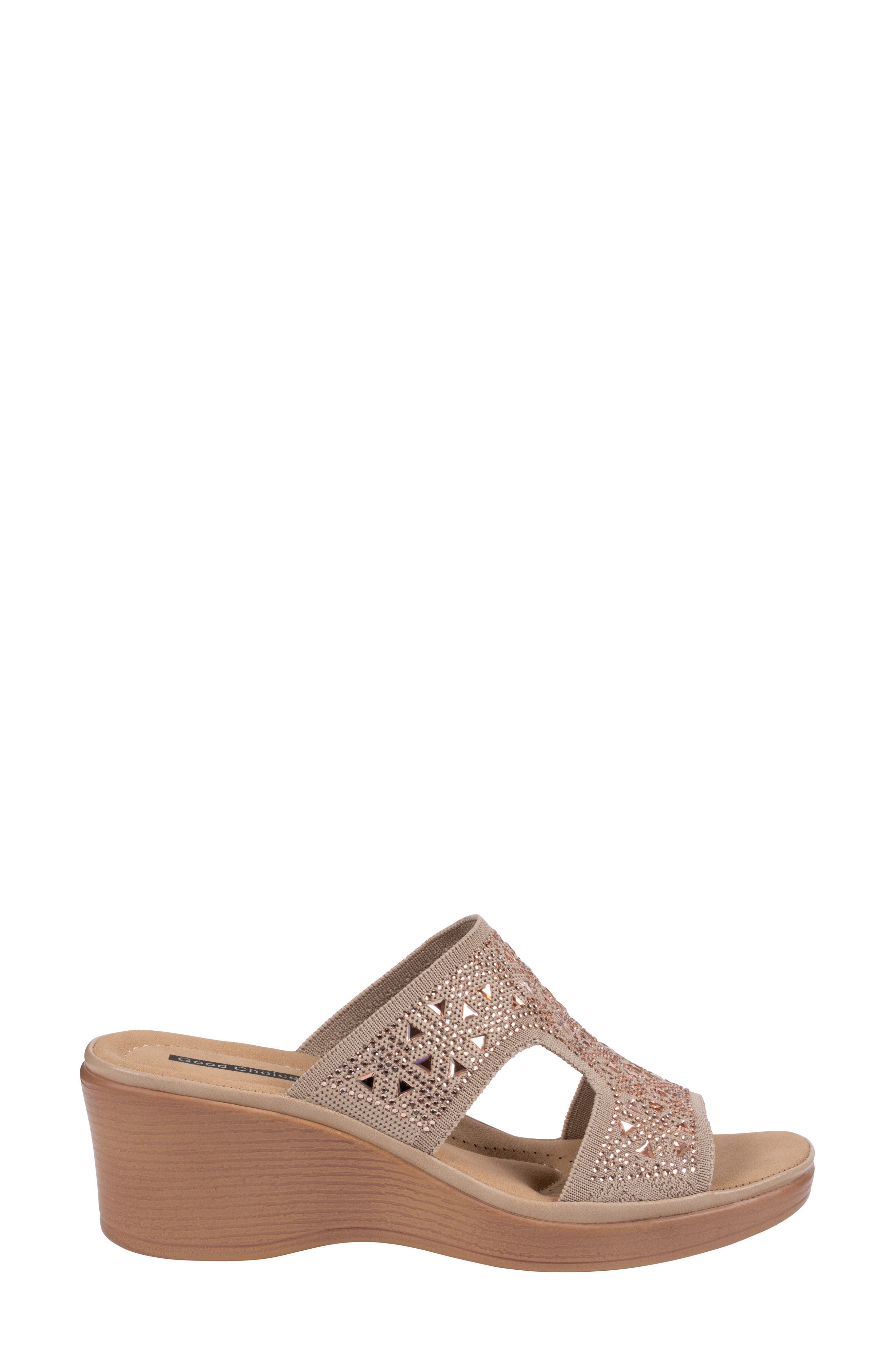 GOOD CHOICE NEW YORK Jaeya Wedge Sandal, Alternate, color, Beige