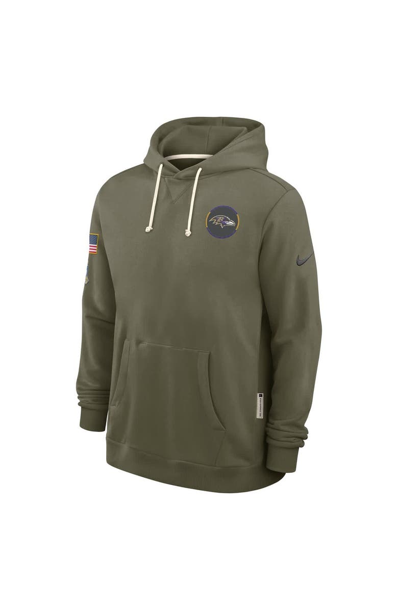 Nike Men's Nike Olive Baltimore Ravens 2025 Salute to Service Sideline Standard Issue Dri-FIT Hoodie, Alternate, color, Olive