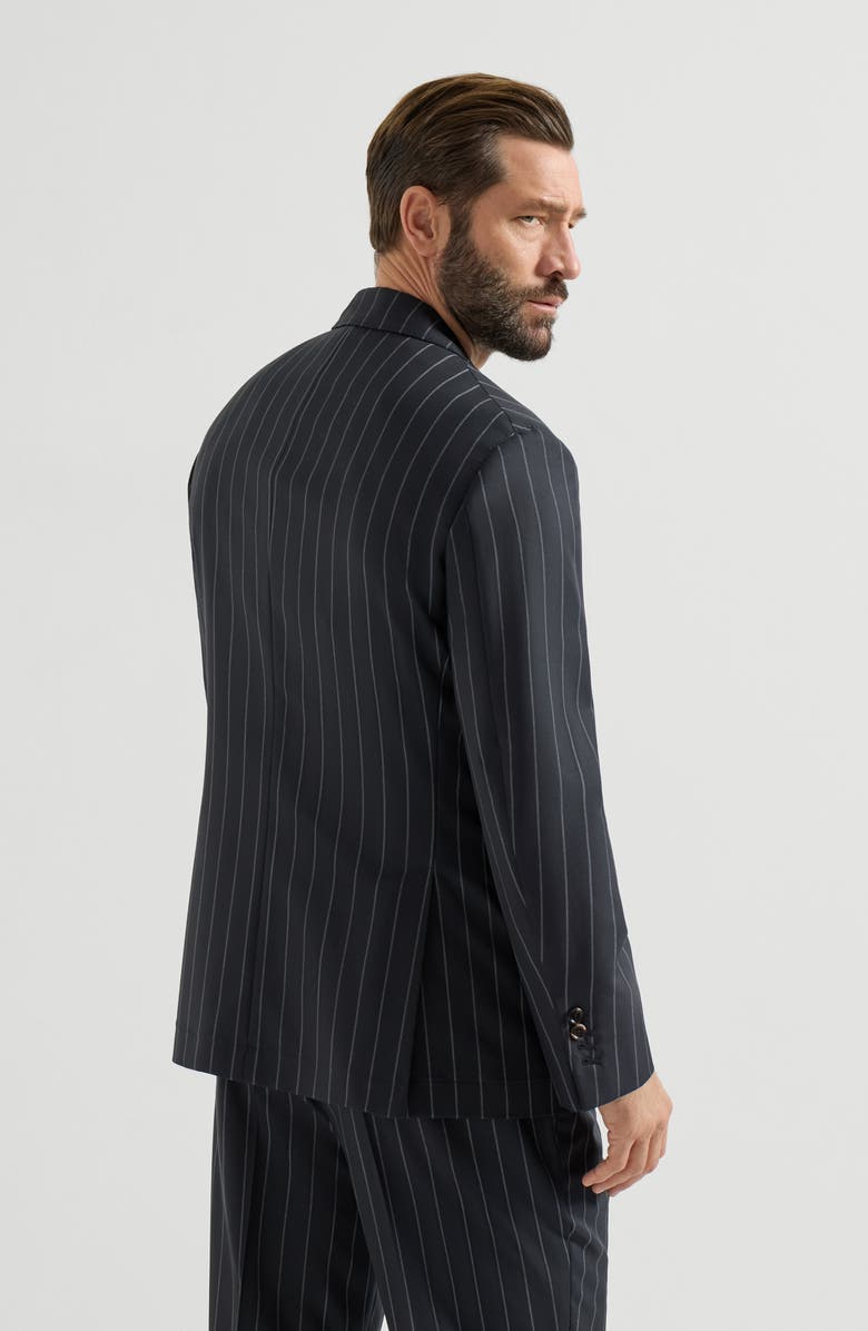 Brunello Cucinelli Virgin wool blazer, Alternate, color, Black