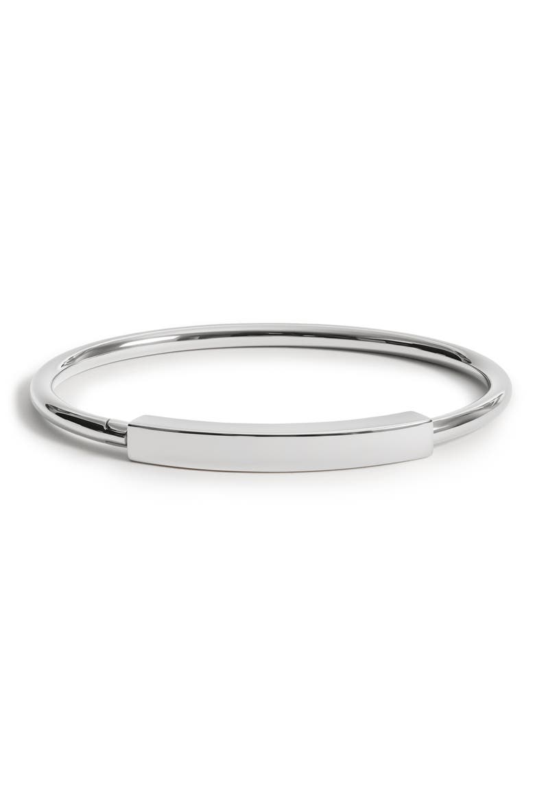 Linear Bold Bangle, Main, color, STERLING SILVER