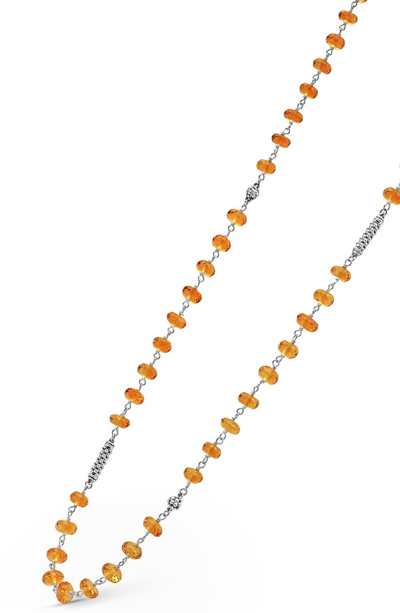 LAGOS Caviar Icon Citrine Bead Dual Layer Necklace, Alternate, color, 