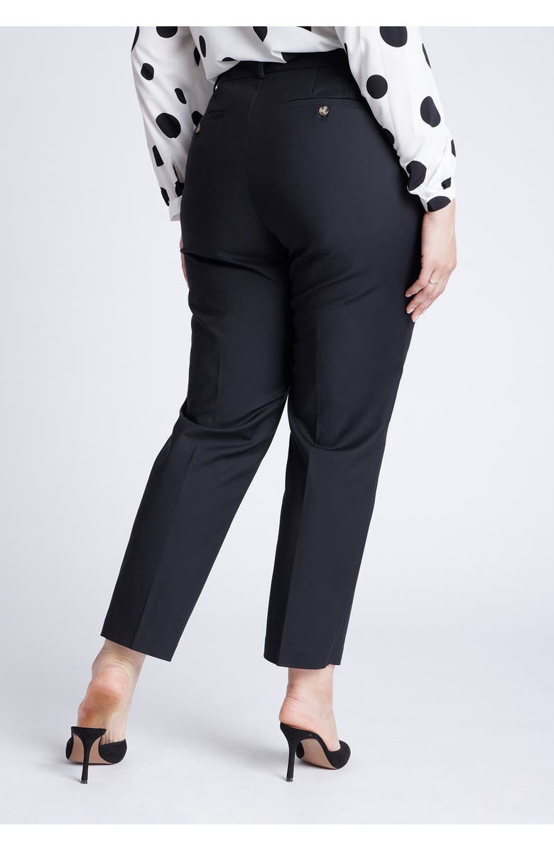 ELOQUII Tall Kady Fit Double-Weave Pant, Alternate, color, Black