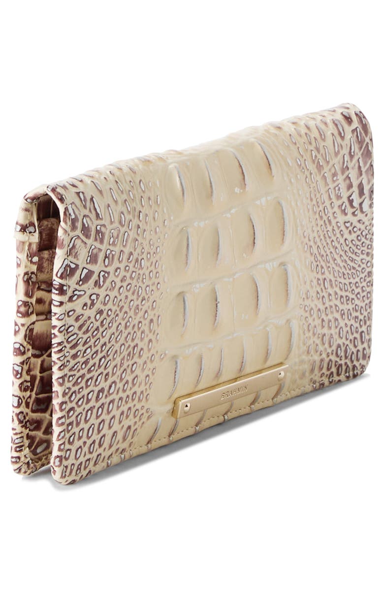 Brahmin Adelle Croc Embossed Leather Wallet, Alternate, color, Ginger