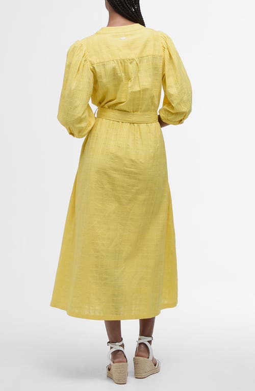 Barbour Heidi Cotton Midi Dress In Sunray Yellow