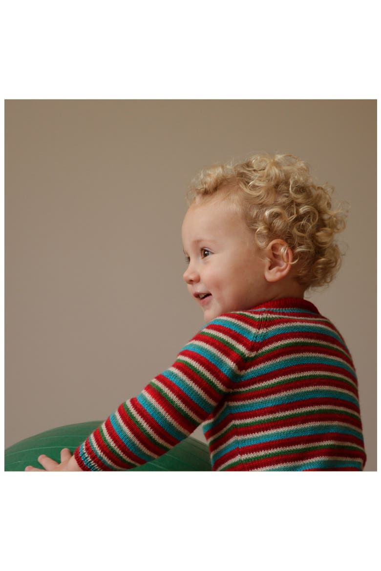 Baby Alpaca Cardigan, Multi Stripe, Alternate, color, Striped
