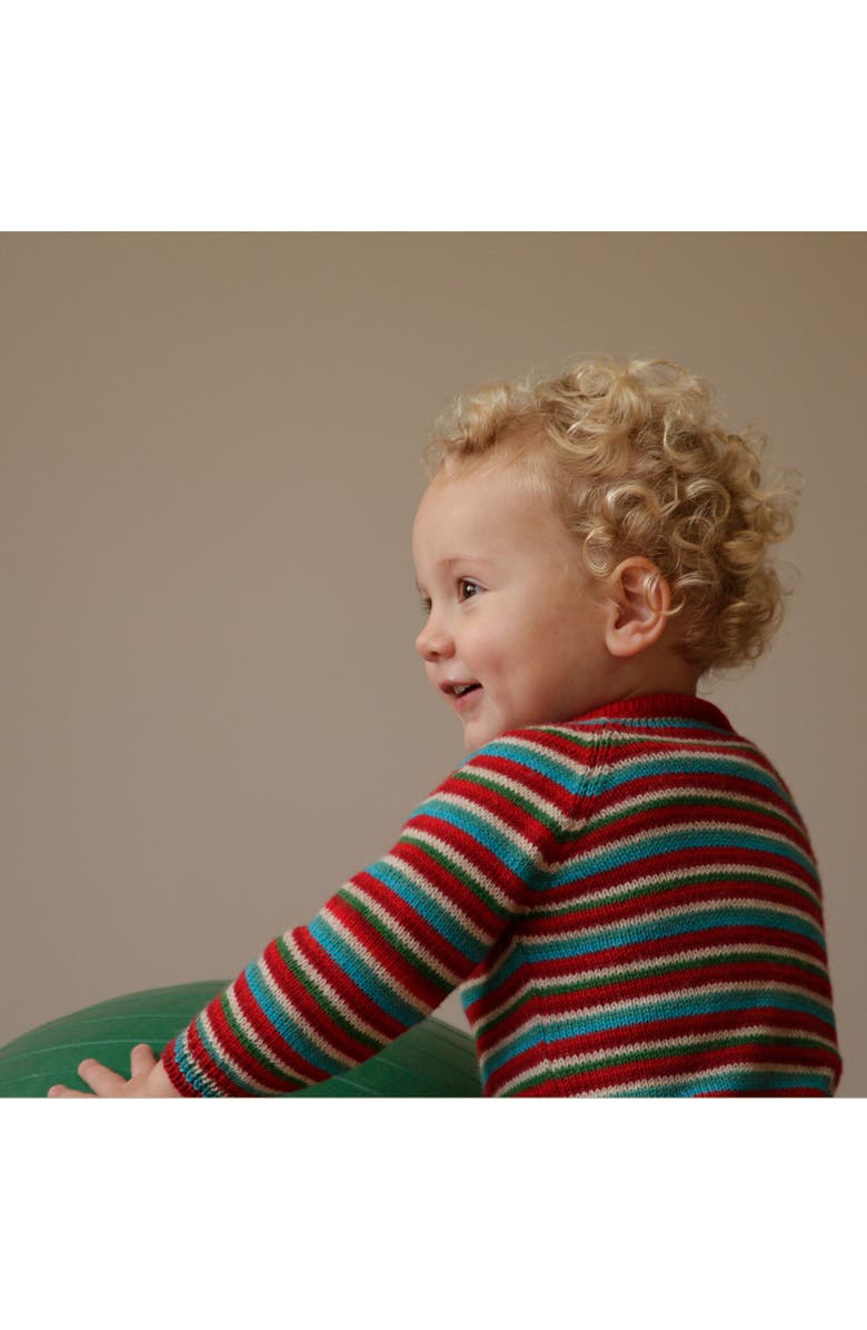 Vild House of Little Baby Alpaca Cardigan, Multi Stripe, Alternate, color, Striped