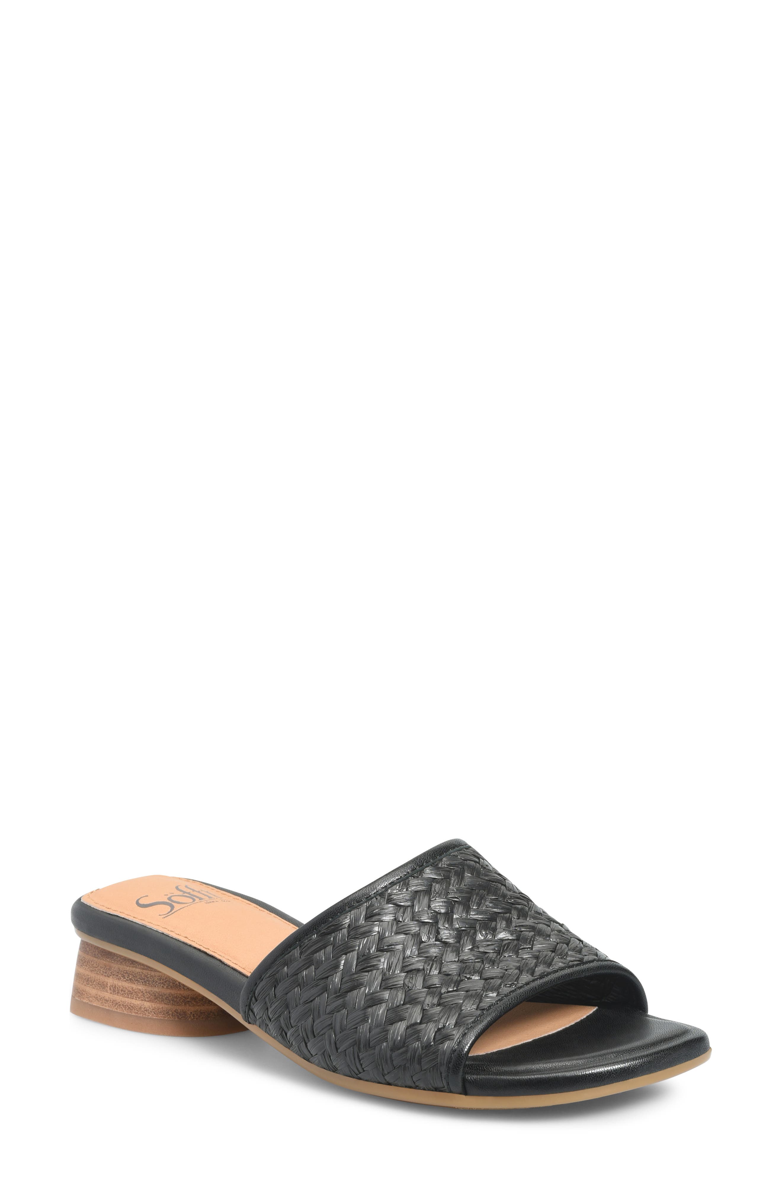 Söfft Sahara Slide Sandal, Main, color, Black