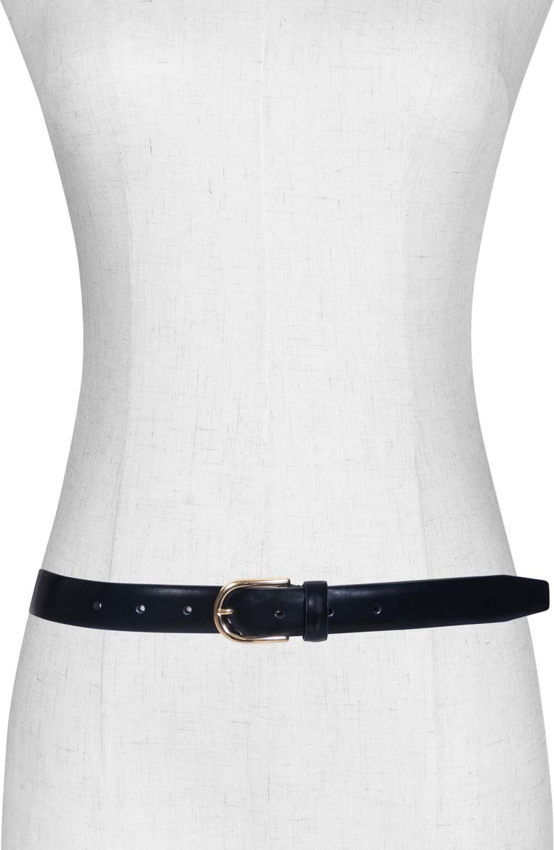 Vince Leather Belt, Alternate, color, Black / Gold