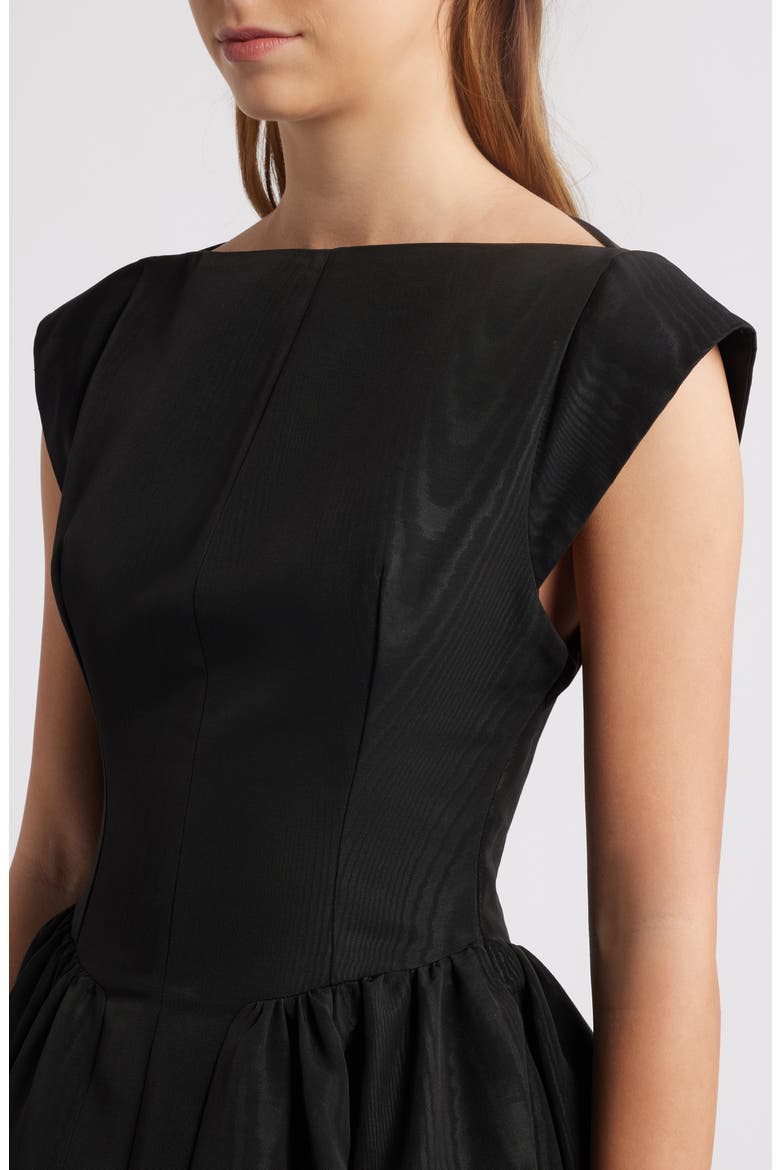 Debutante A-Line Dress, Alternate, color, BLACK