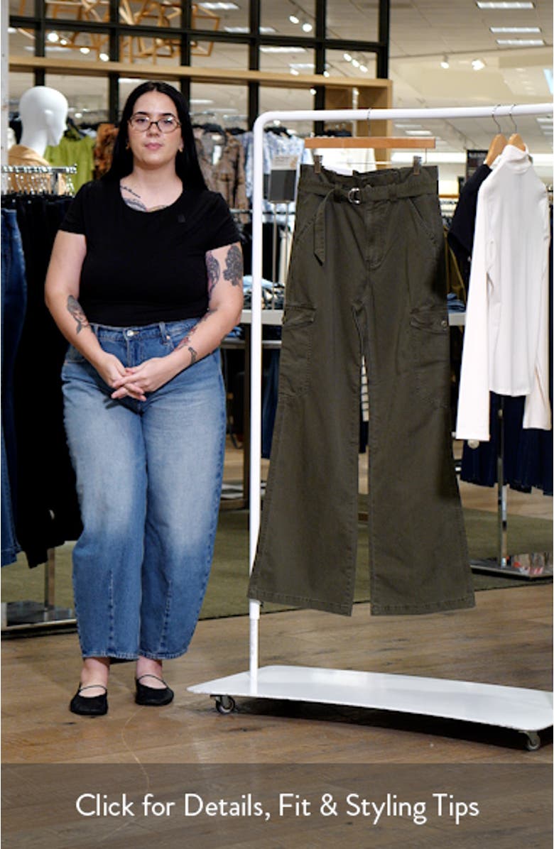 Damara Belted Wide Leg Cargo Pants, sales video thumbnail