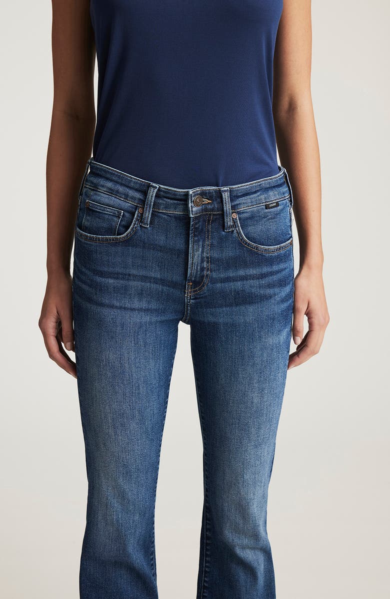 Mavi Jeans Vicky Mid Rise Bootcut Jeans, Alternate, color, Dark Brushed Flex Blue