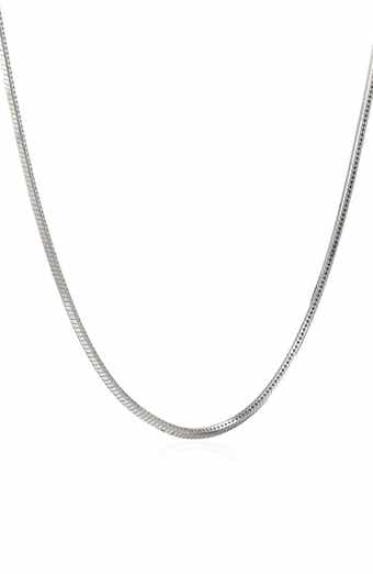 BEST SILVER Sterling Silver Snake Chain Necklace