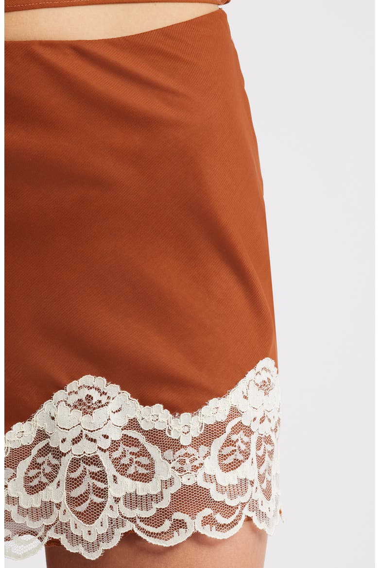 The Sienna Slip Skirt, Alternate, color, BROWN