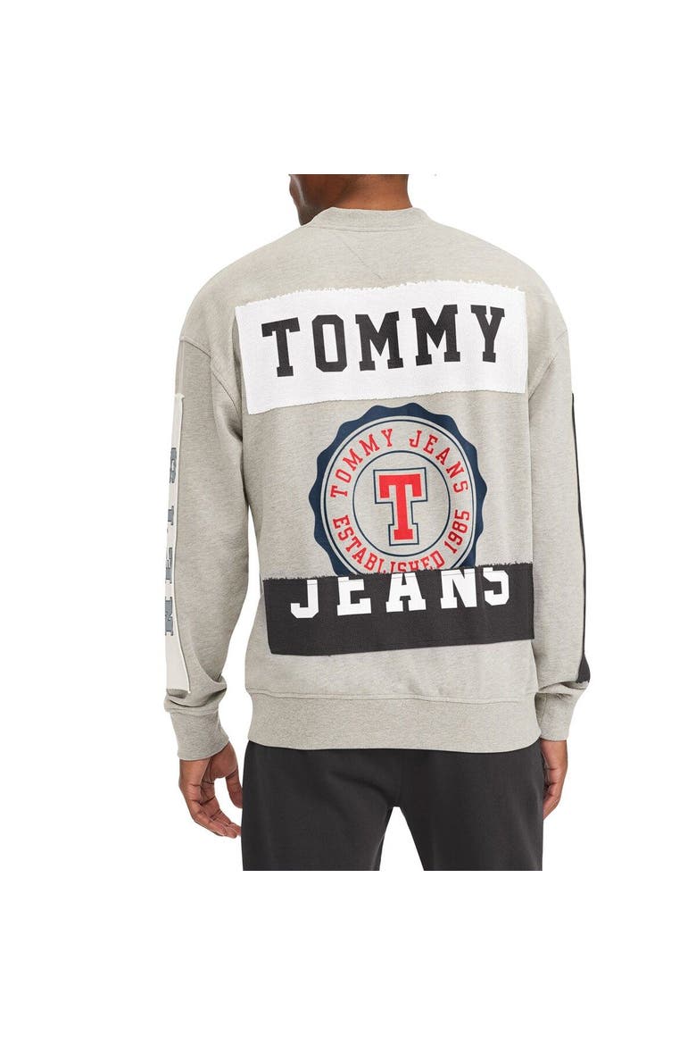 Men's Tommy Jeans Gray Brooklyn Nets James Patch Pullover Sweatshirt, Alternate, color, Gray
