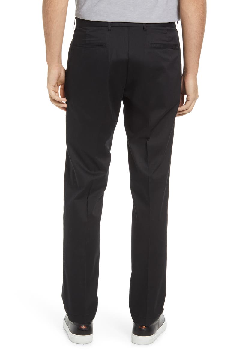 Athletic Fit CoolMax® Flat Front Performance Chino Pants, Alternate, color, BLACK