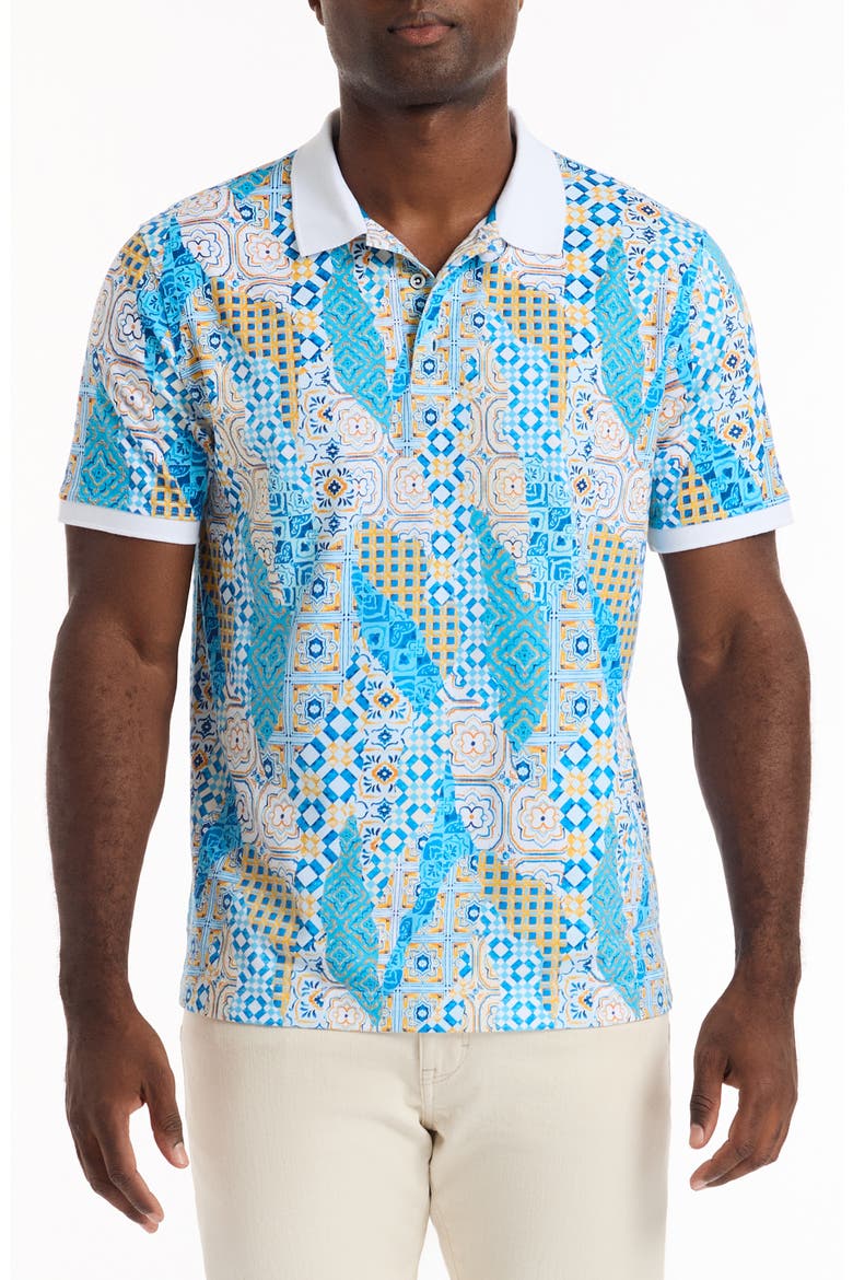 Ward Cotton Polo, Main, color, BLUE