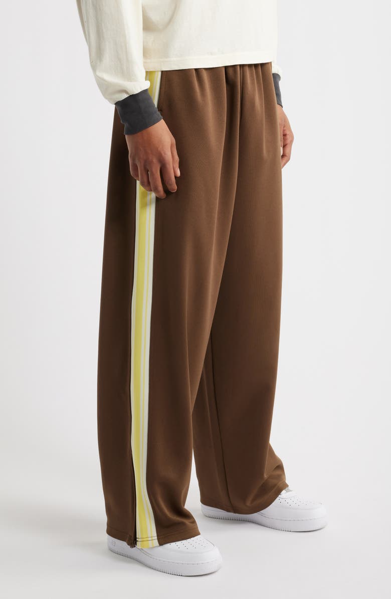 Elwood Gym Class Stripe Track Pants, Alternate, color, Bulldog Brown