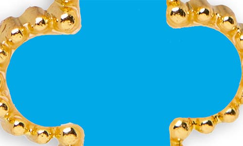 Saachi Clover Charm Stud Earrings In Gold