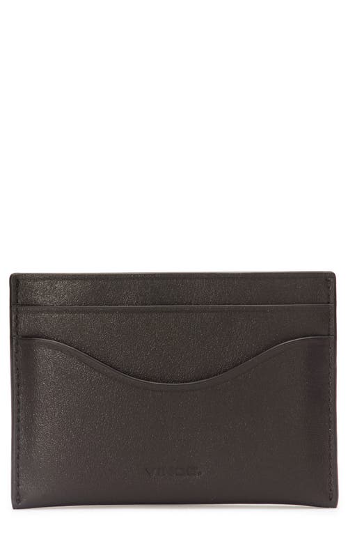 Vince Nappa Leather Card Case In Brown