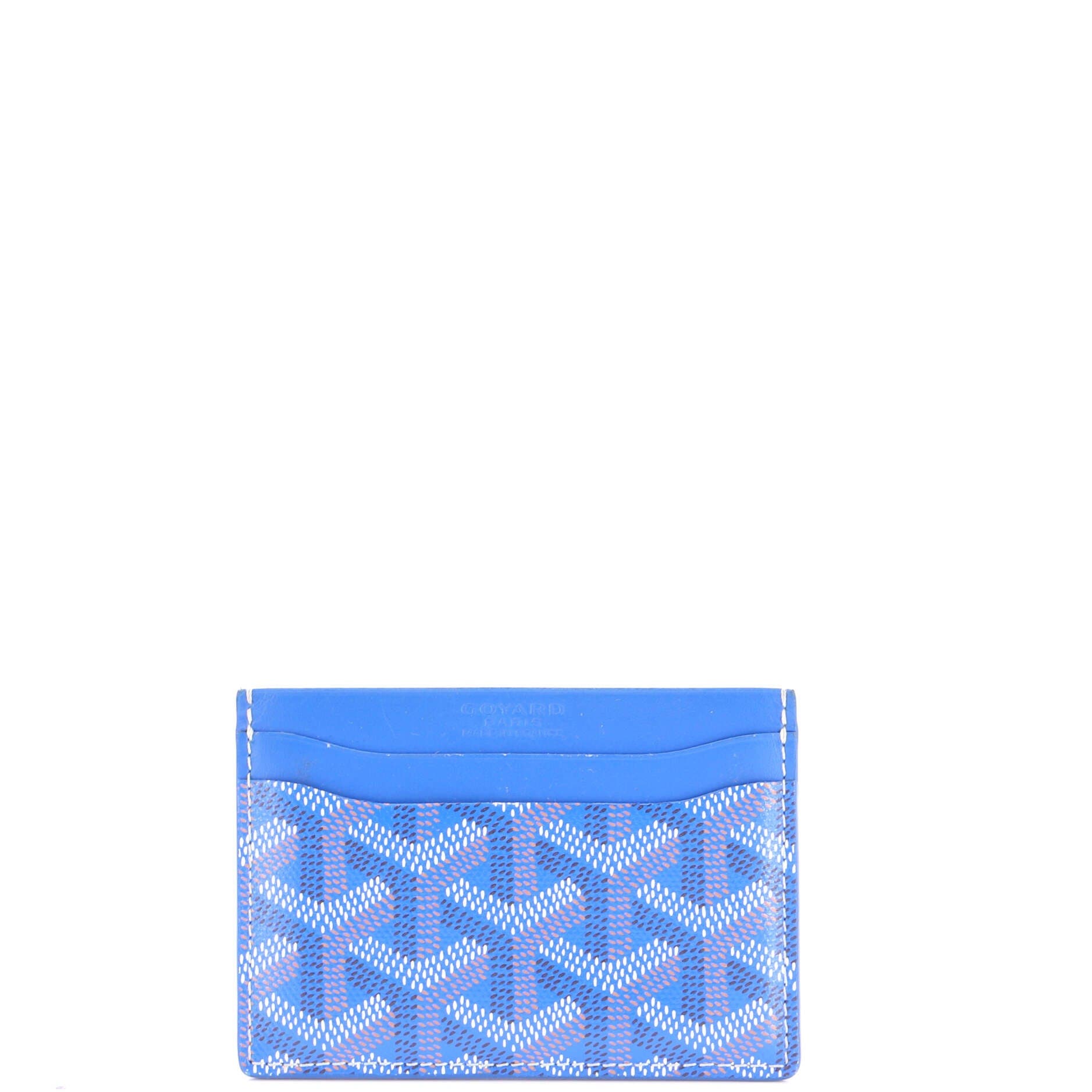Pre-Owned Goyard Saint Sulpice Card Holder Coated Canvas, Alternate, color, Blue