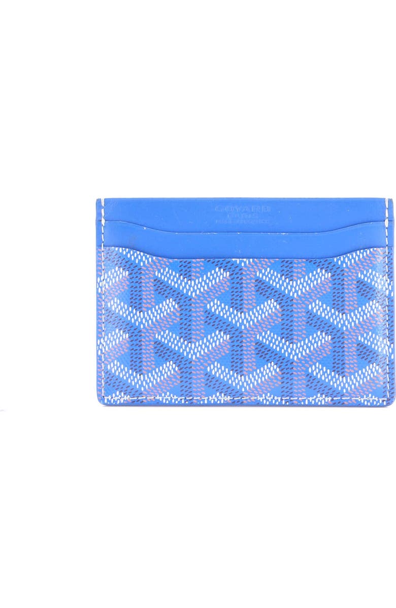 Pre-Owned Goyard Saint Sulpice Card Holder Coated Canvas, Alternate, color, Blue