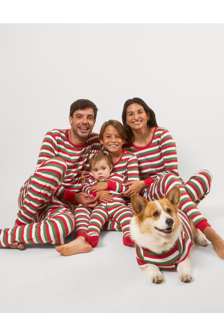 Dog Cotton Matching Family Holiday Pajamas, Alternate, color, Red White & Green